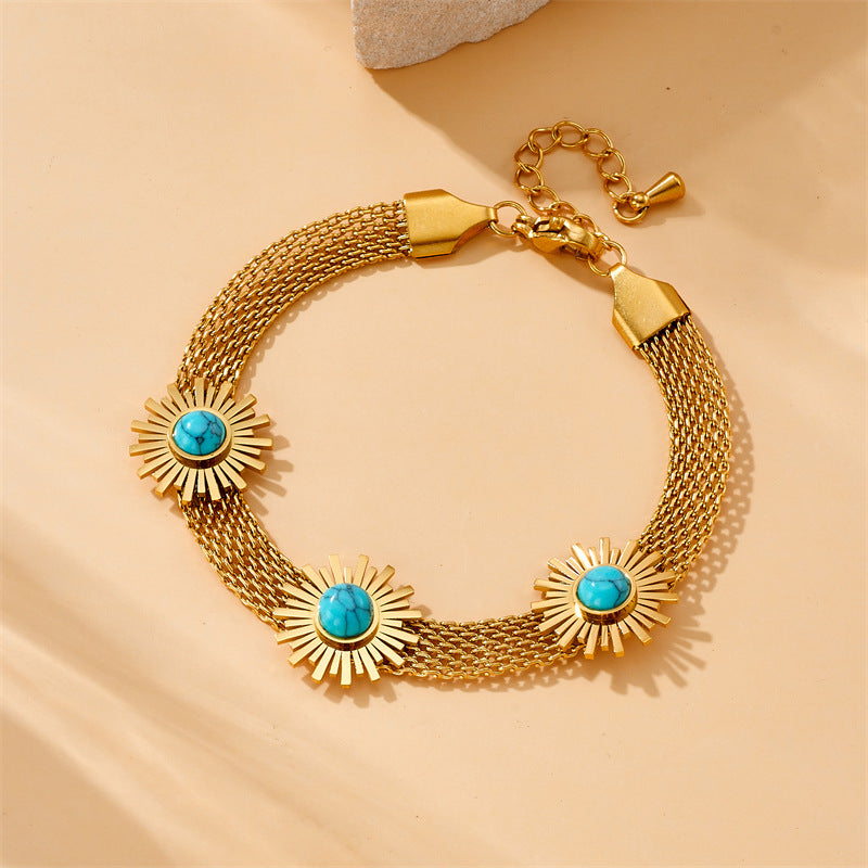 Women Fashion Mesh Stainless Steel Electroplating Bracelets