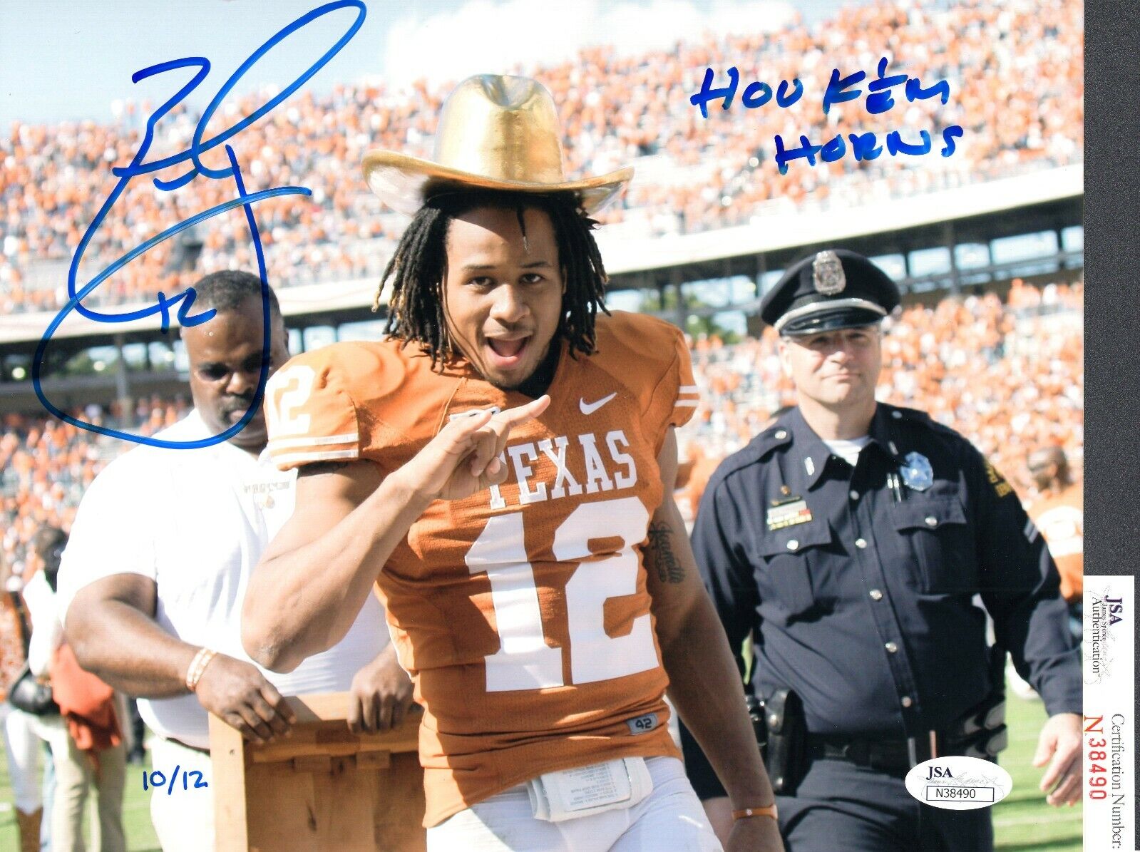 JSA Earl Thomas Autographed Signed INSCR 8x10 Photo Poster painting 10/12 TX Longhorns TRB 550