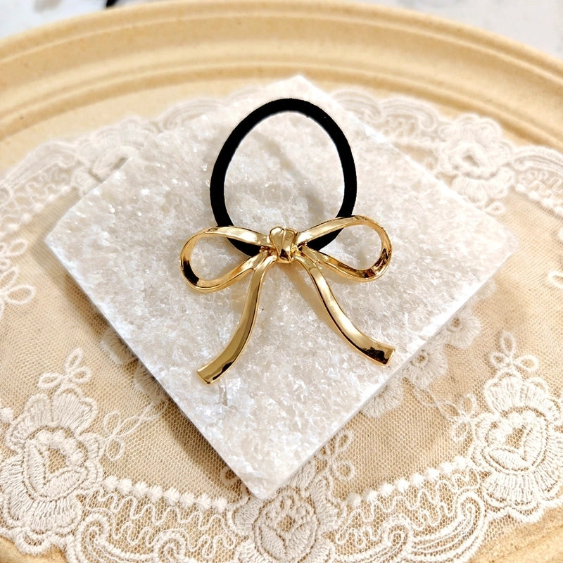 Women’s Casual Minimalist Solid Color Metal Plating Hair Tie