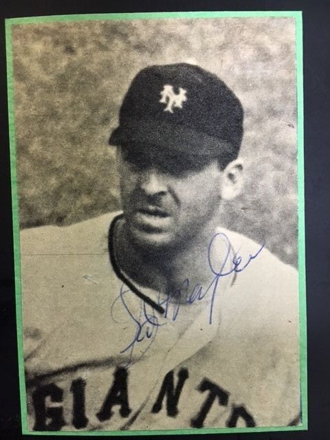 Sal Maglie New York Giants Vintage Picture & Signature ~ 1954 Photo Poster painting & auto