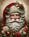 DIY Pearl Painting - Handmade Self - Adhesive Pearls - Santa Claus