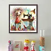 Weird Sewing Girl-11CT Stamped Cross Stitch 40*40cm/15.75*15.75in tapestrymarket