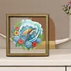 Turtle DIY Special Shaped Drill Wooden Diamond Painting Tabletop Ornaments Kit with Photo Frame Desktop Diamond Art Kits Double-Sided Pattern for Adults/Beginners Home Decor