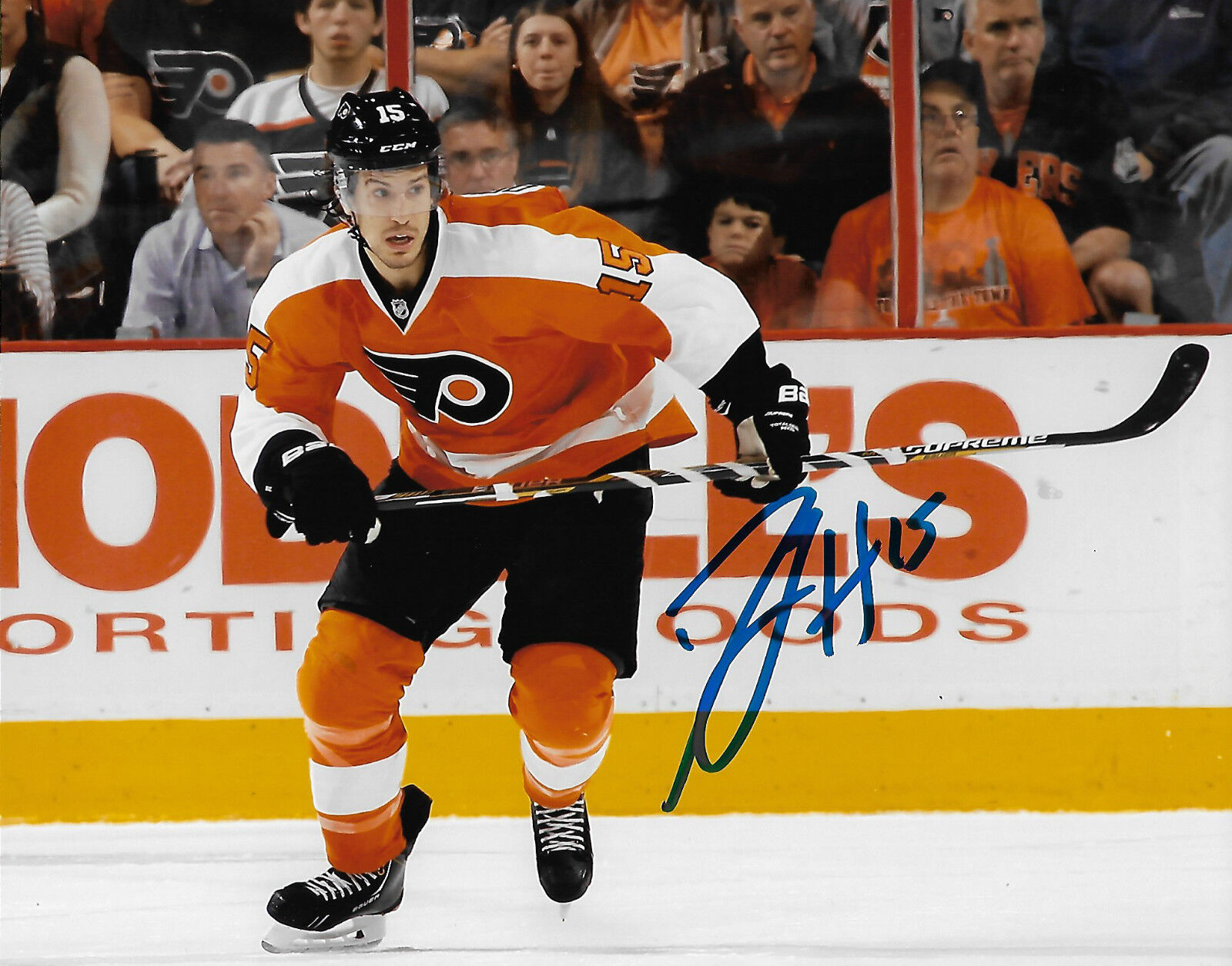 Philadelphia Flyers Michael Del Zotto Signed Autographed 8x10 NHL Photo Poster painting COA A