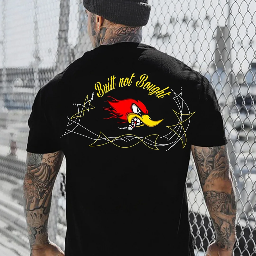 BUILT NOT BOUGHT Hot Rod Bird Print Men's T-shirt