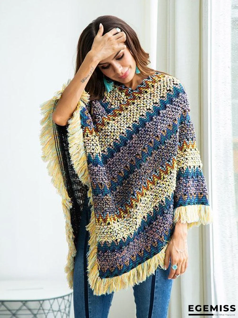Bohemia Retro Loose Tassels Sweater Tops | EGEMISS
