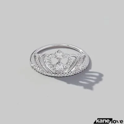 Crown Shape Zircon 925 Sterling Silver Ring