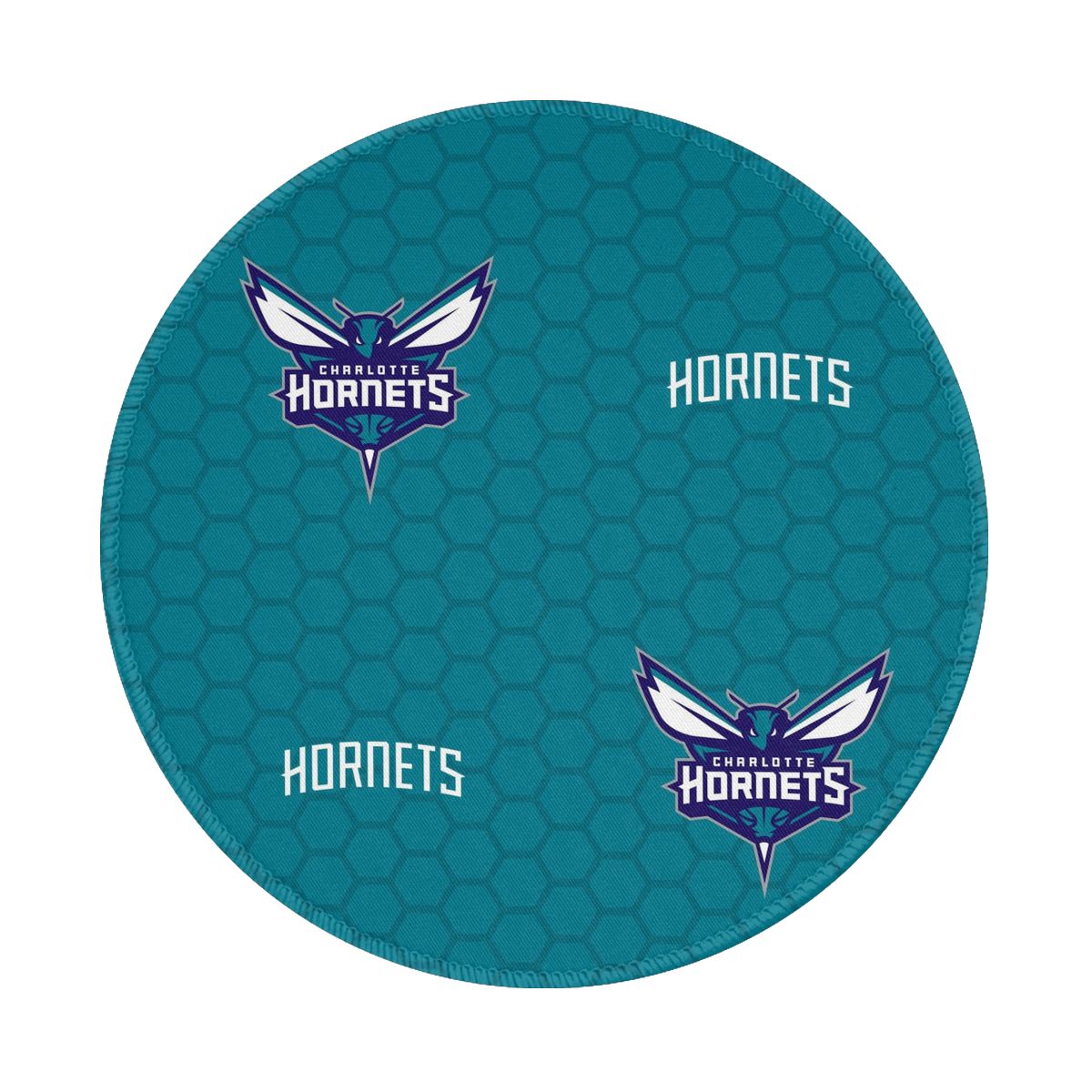 Charlotte Hornets Logo Pattern Teal Gaming Round Mousepad for Computer Laptop