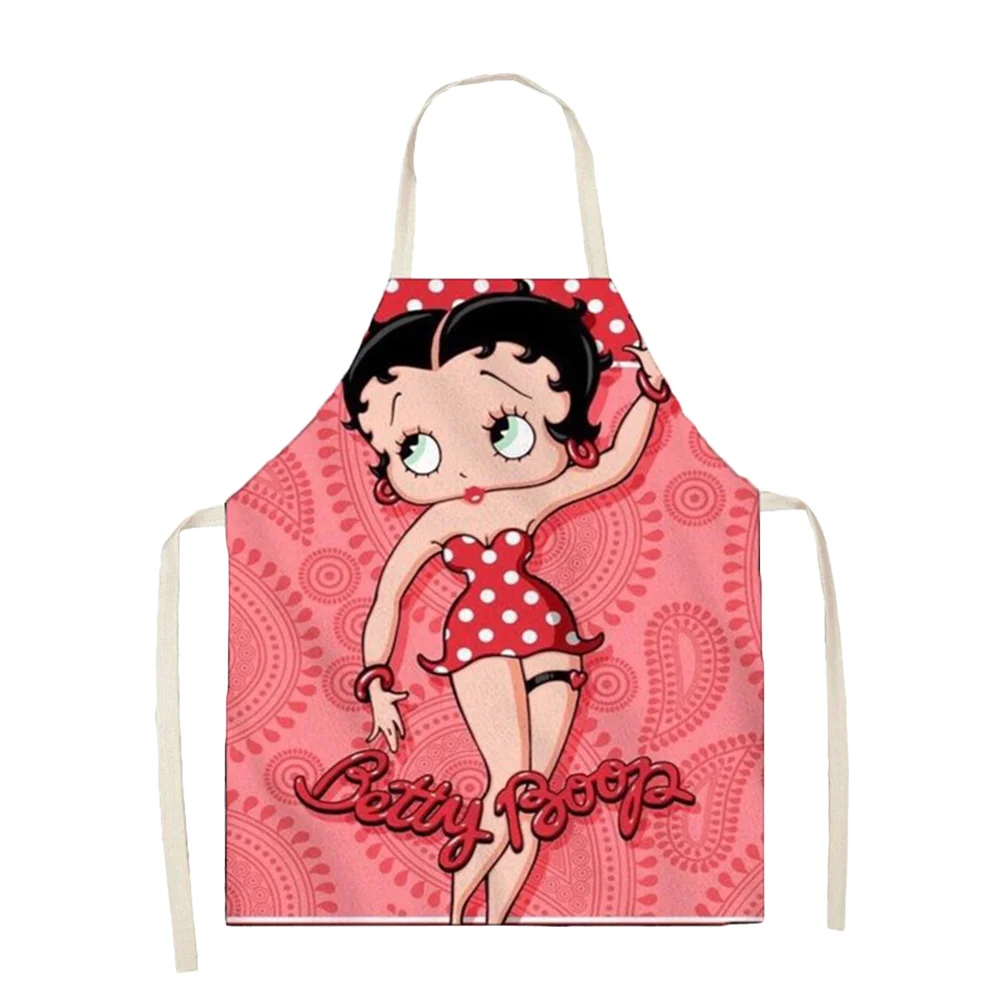 Linen Print Apron - Betty - Waterproof - 68x55cm