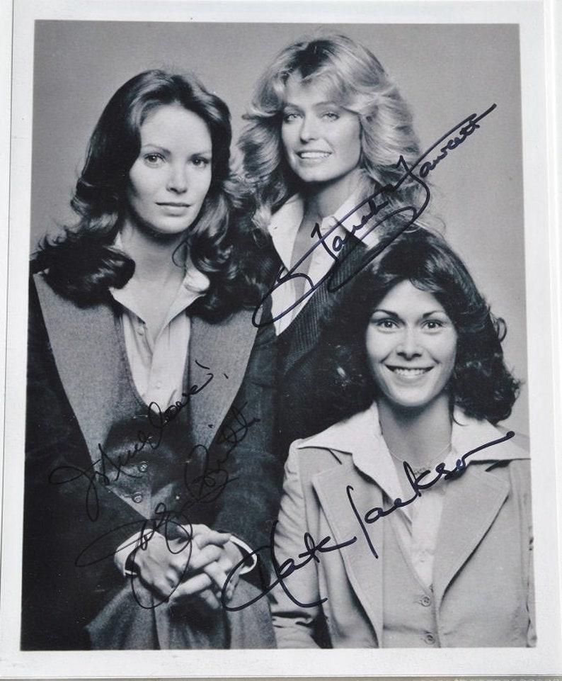 CHARLIES ANGELS CAST Signed Photo Poster painting X3 Farrah Fawcett, Kate Jackson & Jaclyn Smith wcoa