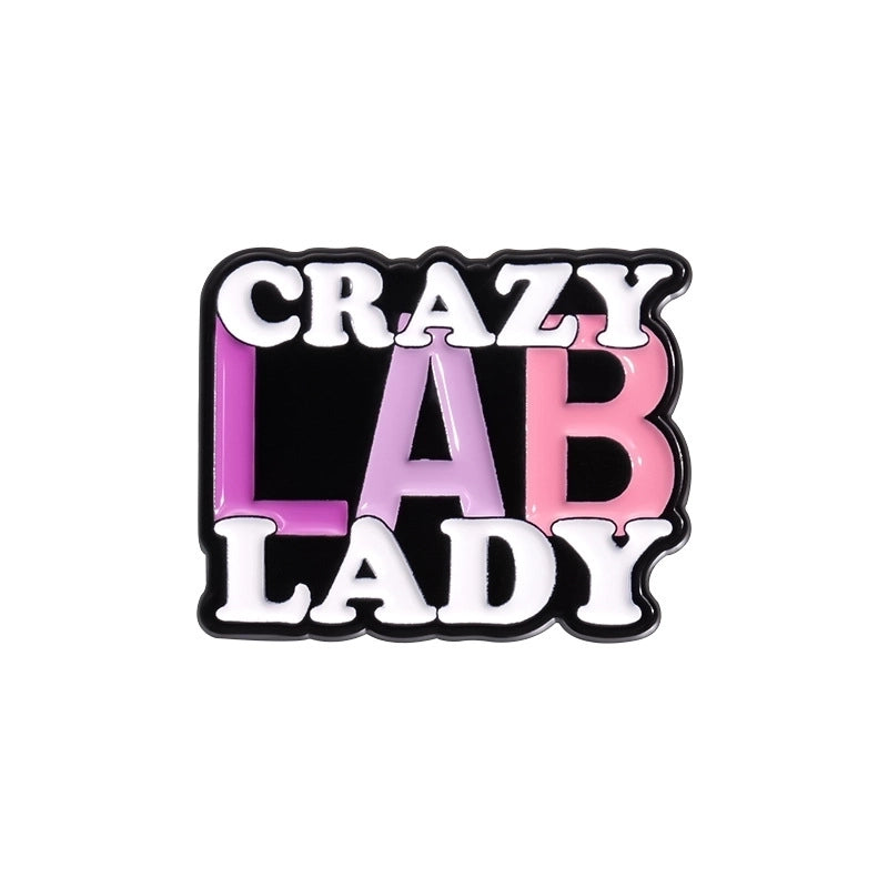 IG Style Pin Geometric Letter Alloy Stoving Varnish Plating Unisex Brooches