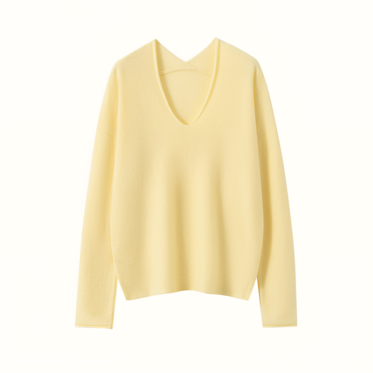 Women's Oversized V-Neck Cashmere Sweater REAL SILK LIFE