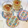 (US Local)[Upgrade]6pcs/set DIY Diamond Painting Waterproof Case Classic Mandala Coaster Gift Decor Set