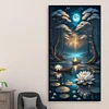 (40*70cm)Lotus Shadow Under The Moon - Full Round Drill Diamond Painting