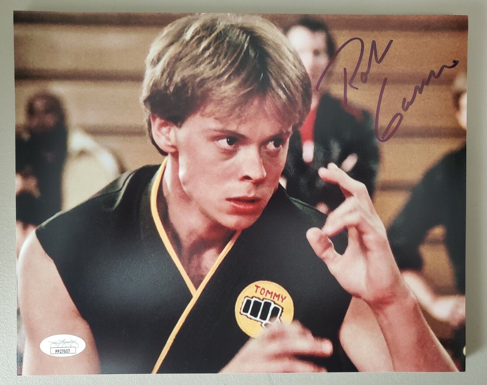 8X10 Autographed by Rob Garrison in The Karate Kid. JSA