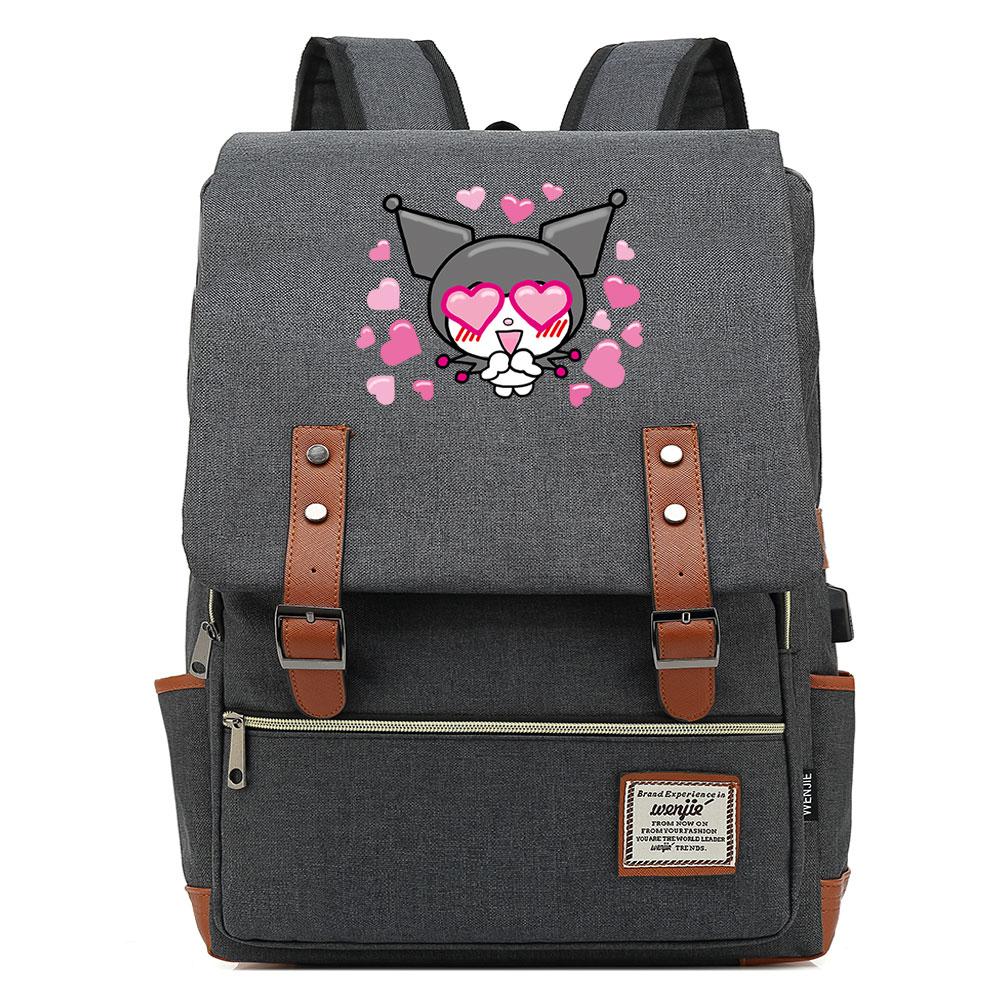 Mayoulove Kuromi Backpack Lightweight Design with Fun Character Ideal for School and Travel-Mayoulove
