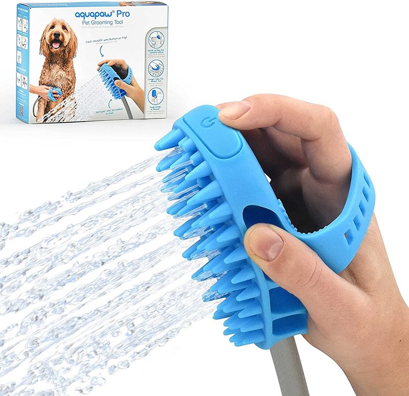 Dog Bath Brush with Hose and Shower Attachment
