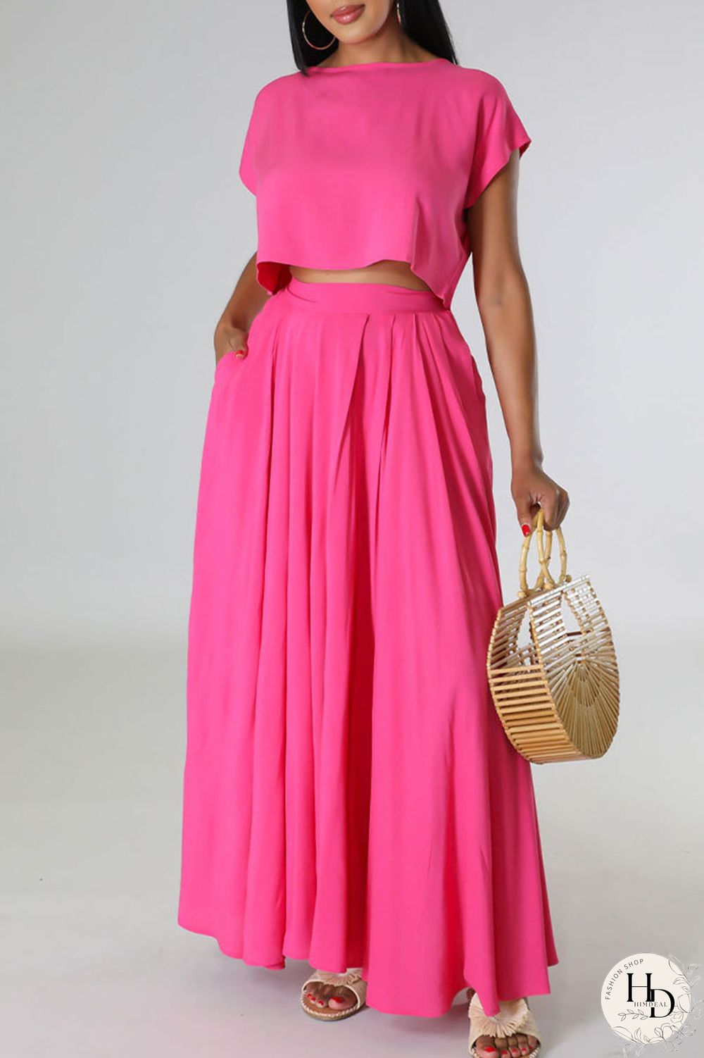 White Casual Solid Patchwork O Neck Short Sleeve Two Pieces