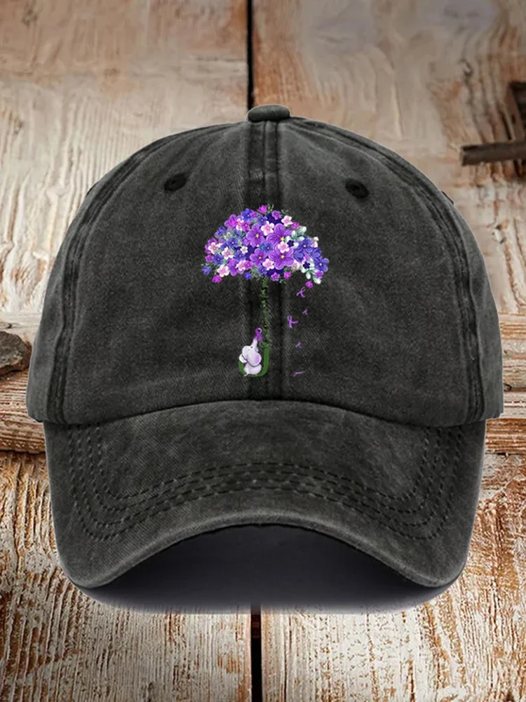 I Will Remember For You Dementia Alzheimer's Disease Awareness Print Cap