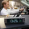 Solar/USB Car Dashboard Clock with Time/Date/Temperature Display Vehicle Electronic Clock for Car Truck Office Home and Outdoor Camping