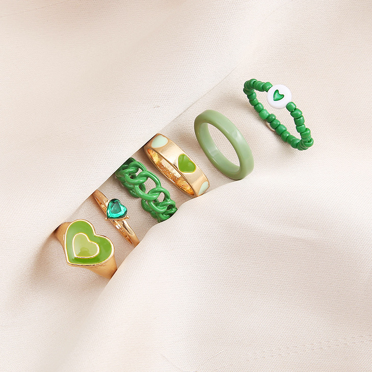 Butterfly Knuckle Ring Set For Women Crystal Yellow Enamel Geometric Joint Rings Girls Trendy Jewelry Gift