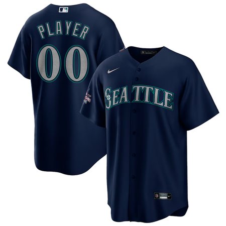 Youth Seattle Mariners Navy 2025 MLB All-Star Game Away Custom Replica Jersey
