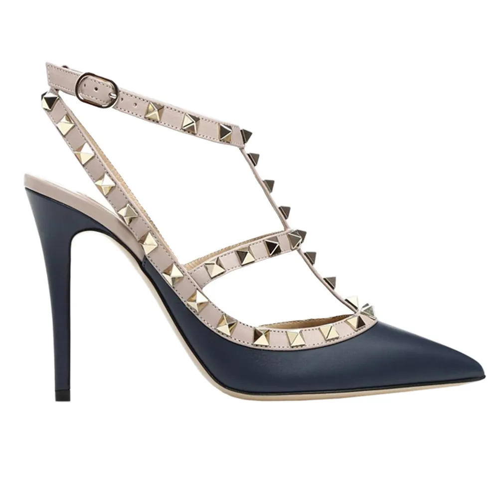 3.94" Middle Heels Rivets Sandals Matte-vocosishoes