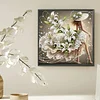 Flower Skirt Beauty-Partial Special Shaped Diamond Painting 30*30CM