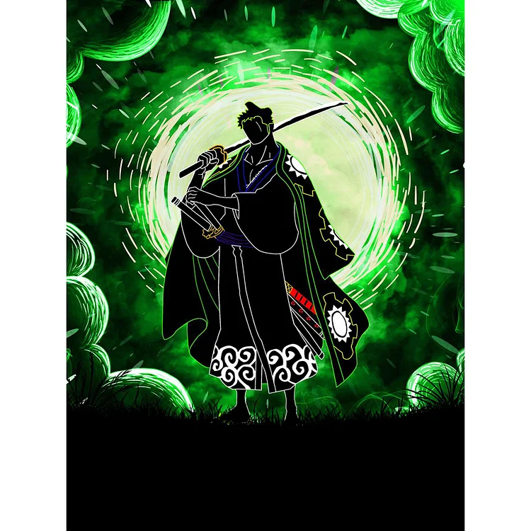 Anime Silhouette 30*40CM (Canvas) Full Round Drill Diamond Painting gbfke