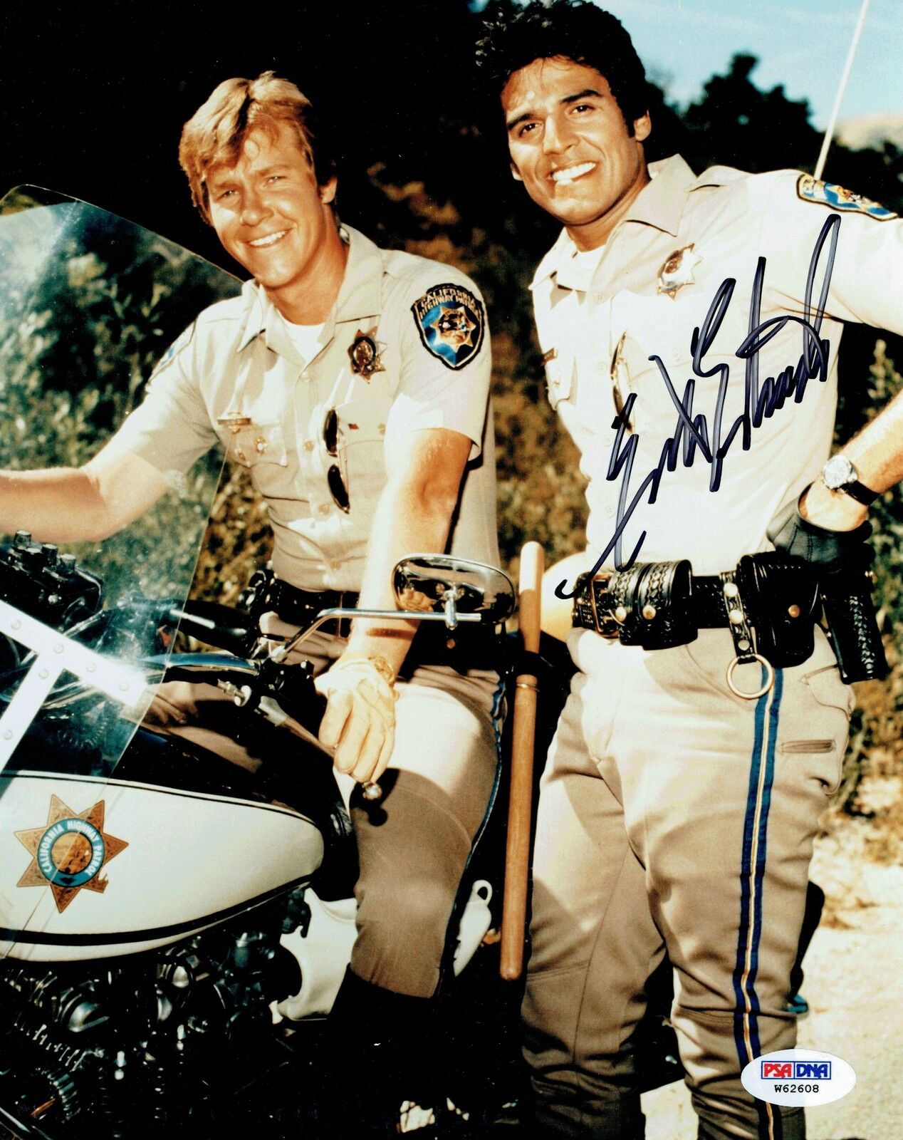 Erik Estrada Signed CHiPs Authentic Autographed 8x10 Photo Poster painting PSA/DNA #W62608