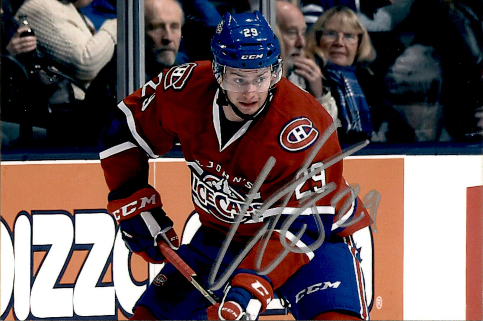 Tim Bozon SIGNED 4x6 Photo Poster painting ST JOHNS ICE CAPS / MONTREAL CANADIENS #2