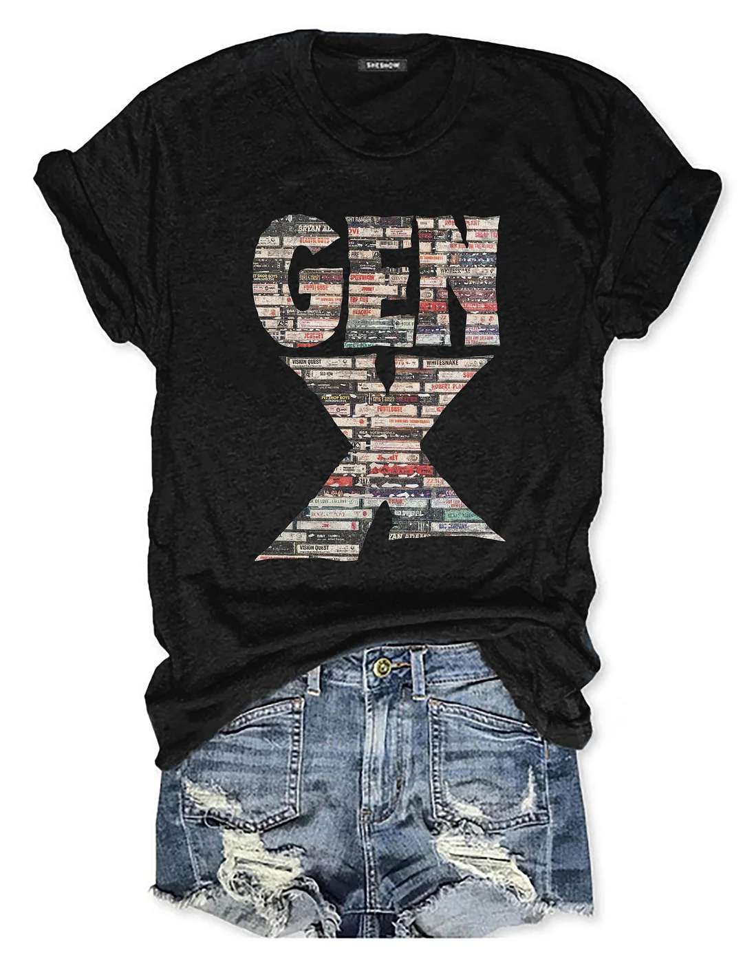 Gen X 80&rsquo;s Rock Cassettes T-Shirt