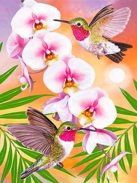 

Birds in Flowers – Paint By Numbers - 40*50CM, 501 Original