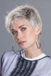 Salt Pepper Mix Pure White With Darkest Brown Short Pixie Cut Wigs