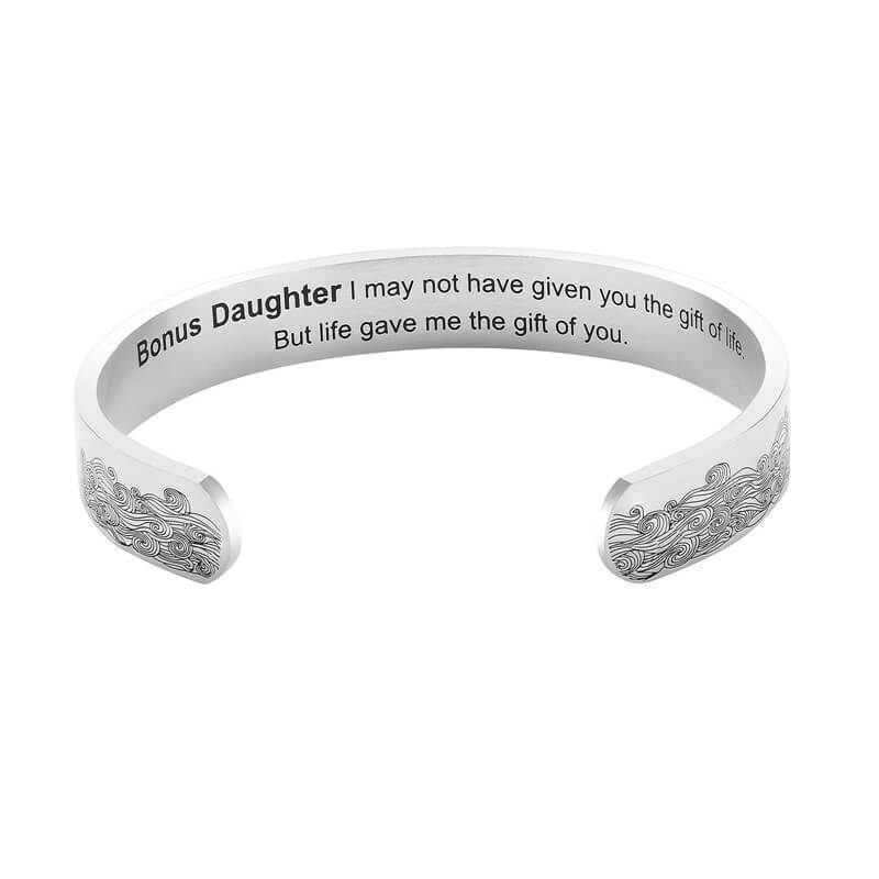 Unique Gift To My Bonus Daughter - "Life Gave Me the Gift of You" Bracelet