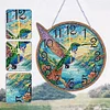 (US Local)5D DIY Crystal Diamond Painting Handmade Humminbird Clock Kit