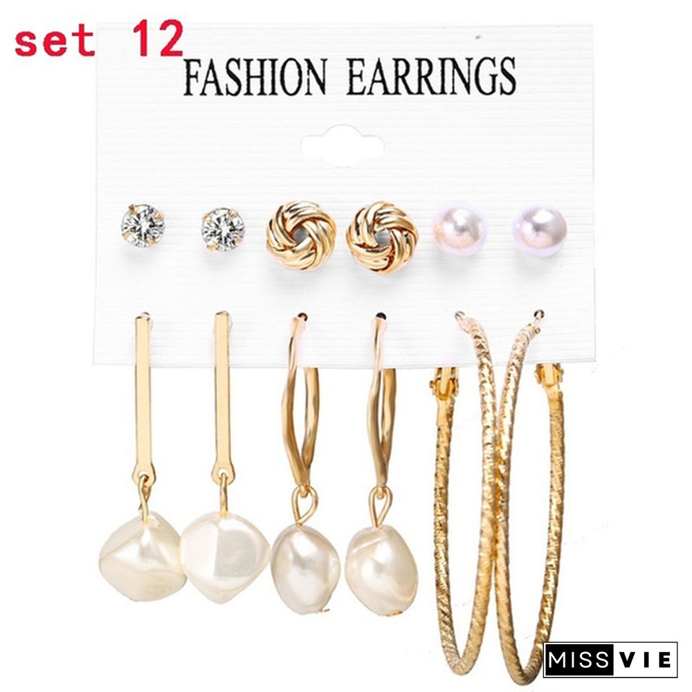 Styles New Tassel Acrylic Earrings For Women Bohemian Set Big Geometric Drop Earring