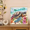 Tortue de mer - peinture diamant de forme sp&eacute;ciale - 30*30cm