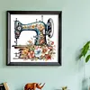 【Limited Stock Sale】Flower Sewing Machine - 11CT Stamped Cross Stitch 50*50cm/19.69*19.69in tapestrymarket