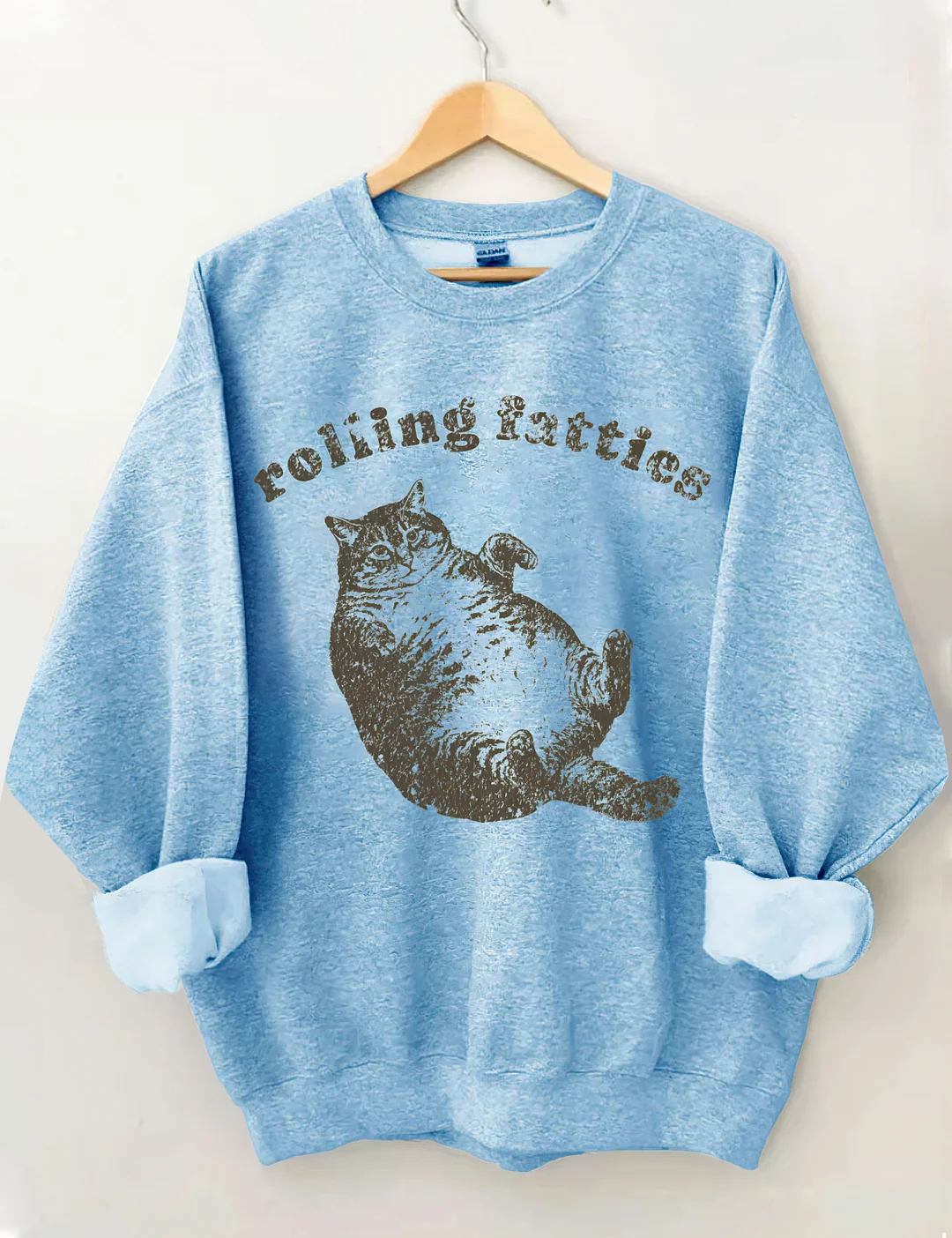 Rolling Fatties Funny Cat Meme Sweatshirt