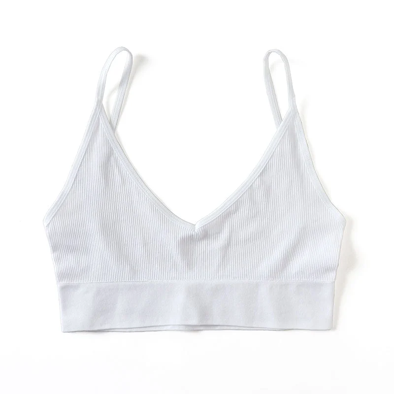 Sexy Low Back Top Backless Bra Women Seamless Bralette Comfort Wireless bralet Unlined Lingerie Black White Brassiere Underwear