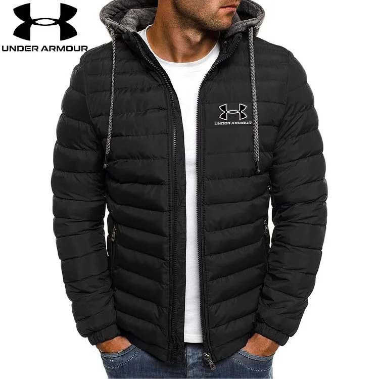 Nowa zimowa, ocieplana kurtka puchowa z kapturem marki Under Armour