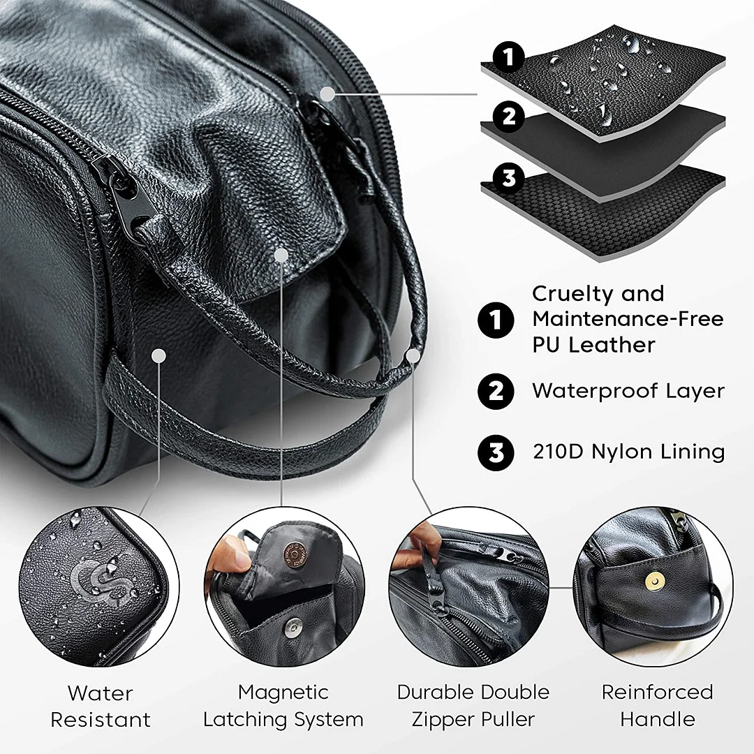 Toiletry Bag for Men or Women - Dopp Kit For Travel.