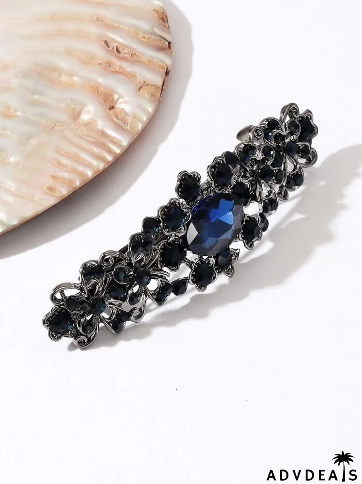 Gemstone & Flower Decor French Clip