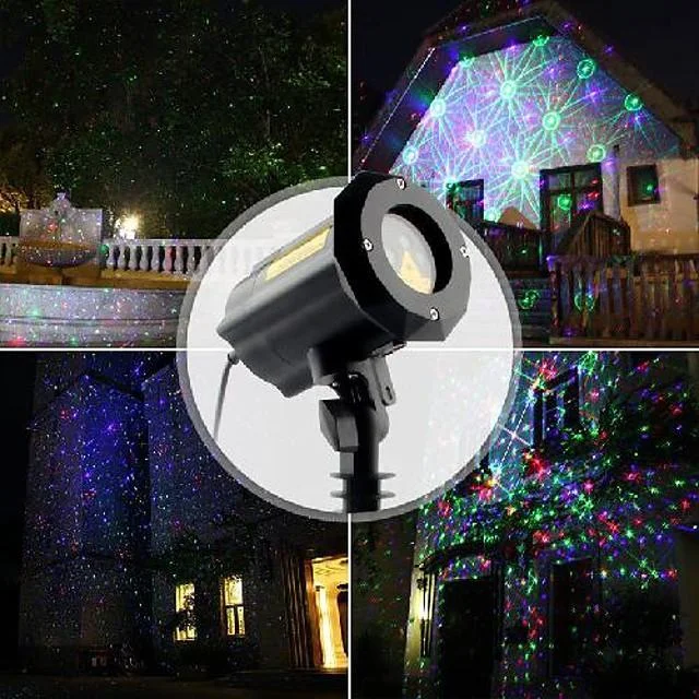 1pcs x-37p-d garden laser lights projector 18 festive designs for christmas halloween blue green red 3 color waterproof laser projector
