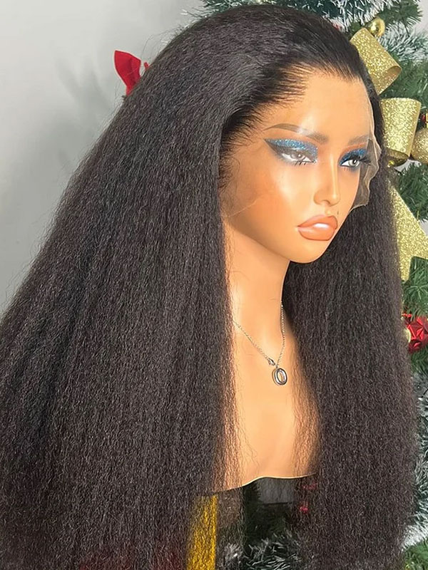 13x4 Kinky Straight Glueless Lace Wig | HD Lace & Transparent Lace | 200% & 250% Density | Boruihair 100% Human Hair