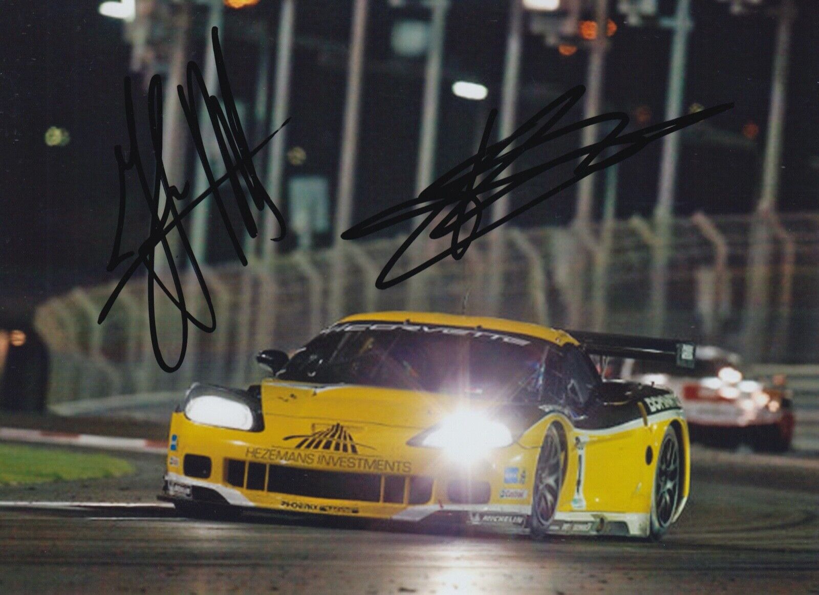 Anthony Kumpen and Mike Hezemans Hand Signed 7x5 Photo Poster painting - FIA GT Championship 19