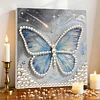 DIY Pearl Painting Butterfly for Home Decor with Frame(30x30cm)