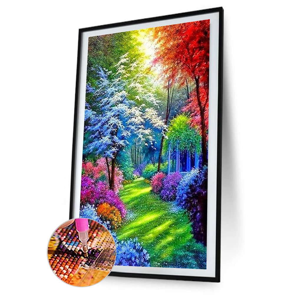 Rainbow Flower 40*80CM(Canvas) Full Round Drill Diamond Painting