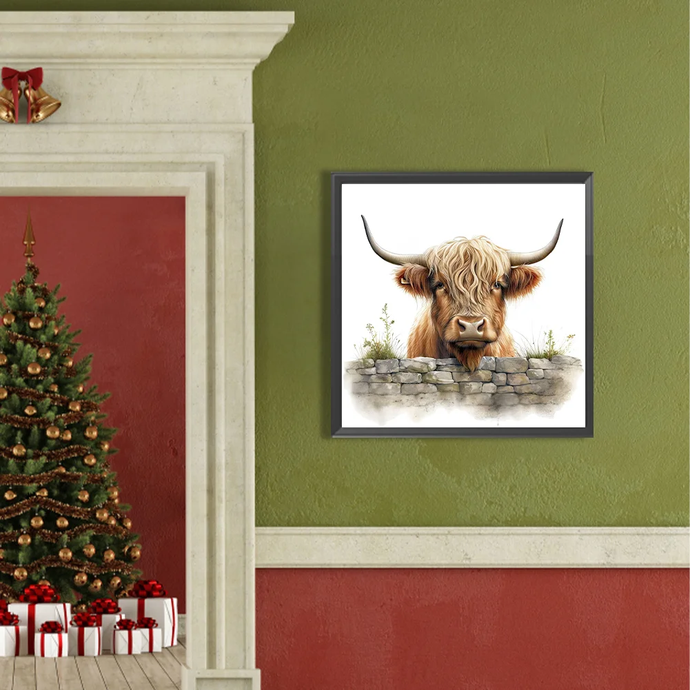 Diamond Painting - Full Round Drill - Highland Cattle(Canvas|35*35cm)